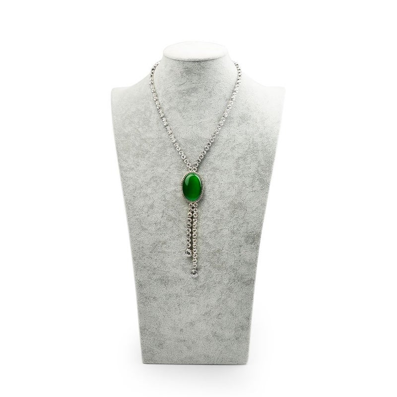 Oirlv Velvet 3-Dimensional Jewelry Stand Necklace Pendant Chain Jewelry Bust Display Holder (H15.16) - Image 1
